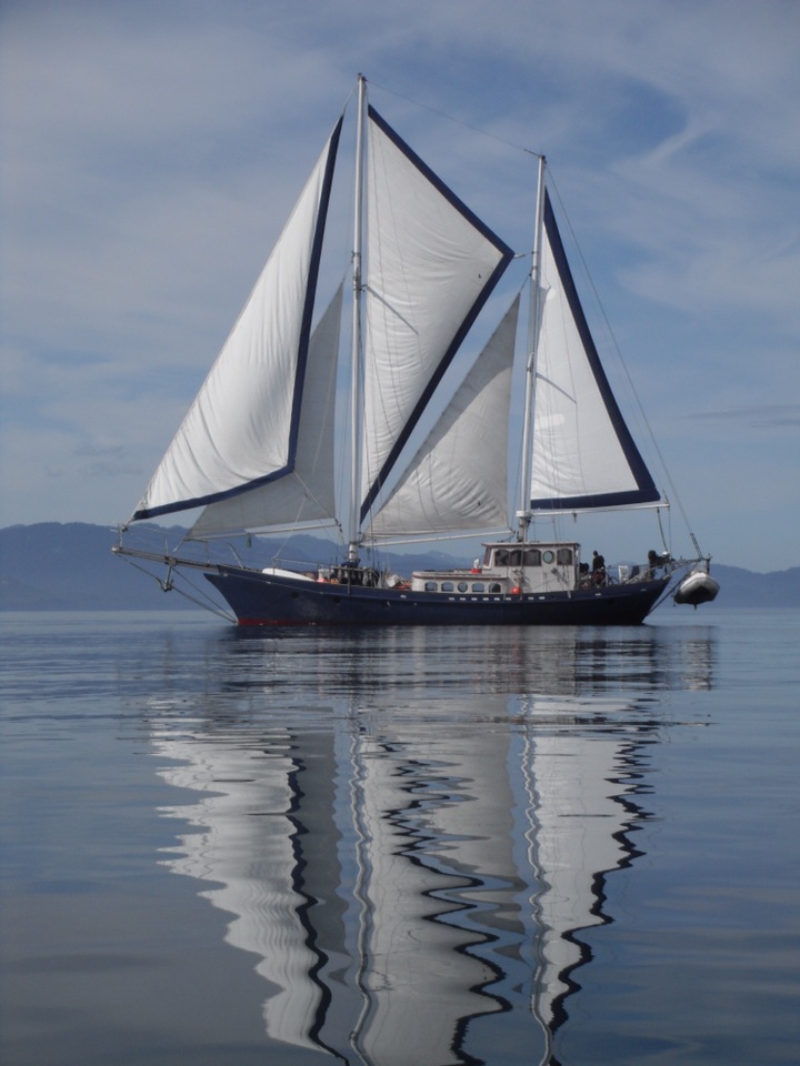 Lungta under sail